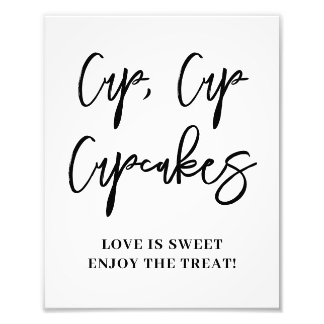 Cupcakes wedding sign poster vertical (Front)