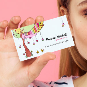 Cupcakes Whimsical Bakery Business Card