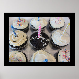 Cupcakes with Candles Poster