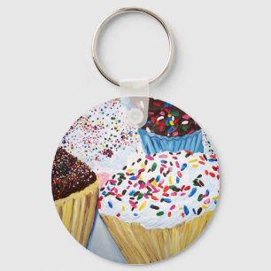 "Cupcakes With Sprinkles" Key Ring