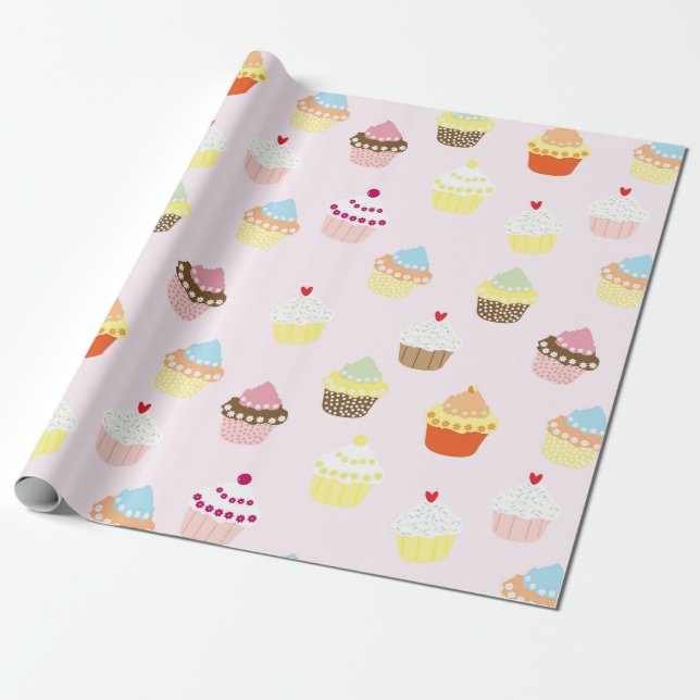 Cupcakes Wrapping Paper (Unrolled)
