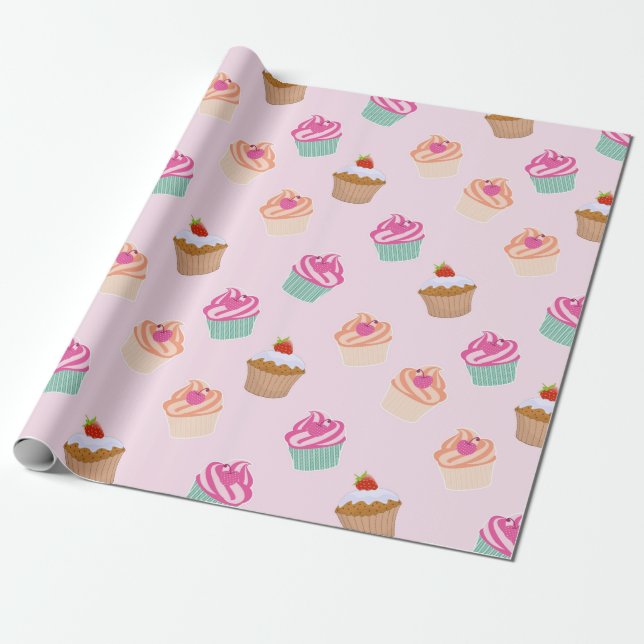 Cupcakes Wrapping Paper (Unrolled)