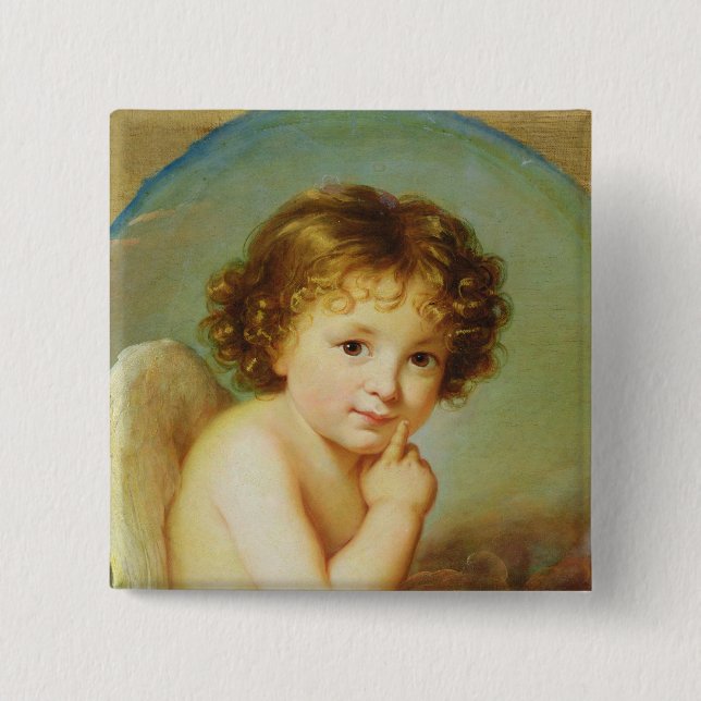 Cupid 15 Cm Square Badge (Front)