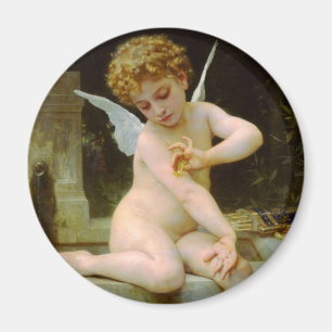 Cupid and butterfly by Bouguereau Magnet