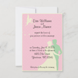 Cupid and Dancing Couple Wedding Invitation