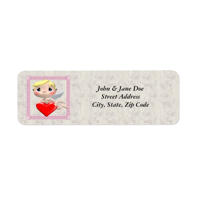 Cupid And Heart Return Address Label (Front)