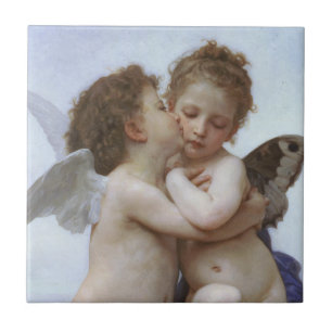 Cupid and Psyche as Babies Ceramic Tile