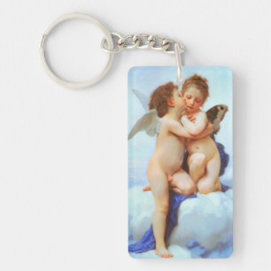 Cupid and Psyche as Children Key Ring
