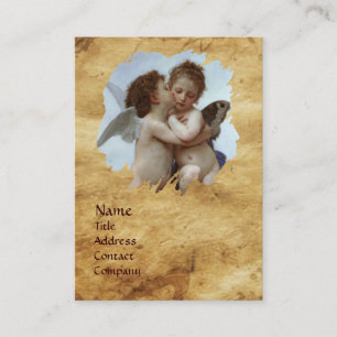 Cupid and Psyche as Children Parchment Business Card