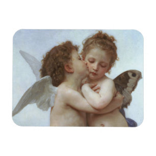 Cupid and Psyche as children - William Bouguereau Magnet
