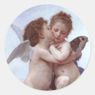 Cupid and Psyche Classic Round Sticker