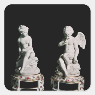 Cupid and Psyche, Sevres group, 1758 Square Sticker