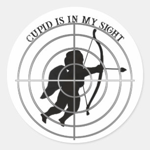 Cupid Anti Valentine's Day  Classic Round Sticker