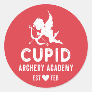 Cupid Archery Academy Classic Round Sticker