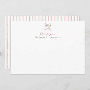 Cupid Arrow Bow & Heart Bridal Shower Thank You Card