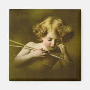 Cupid Asleep Lithograph Magnet