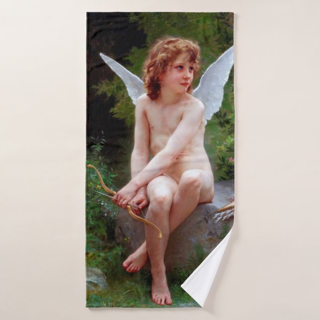 Cupid, Bouguereau Bath Towel (Bath Towel)
