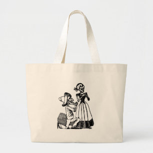 Cupid Calavera, Skeleton Lovers c. 1900s Large Tote Bag