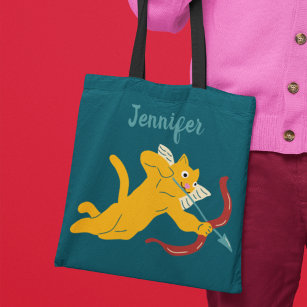 Cupid Cats Valentine's Day Personalised Tote Bag