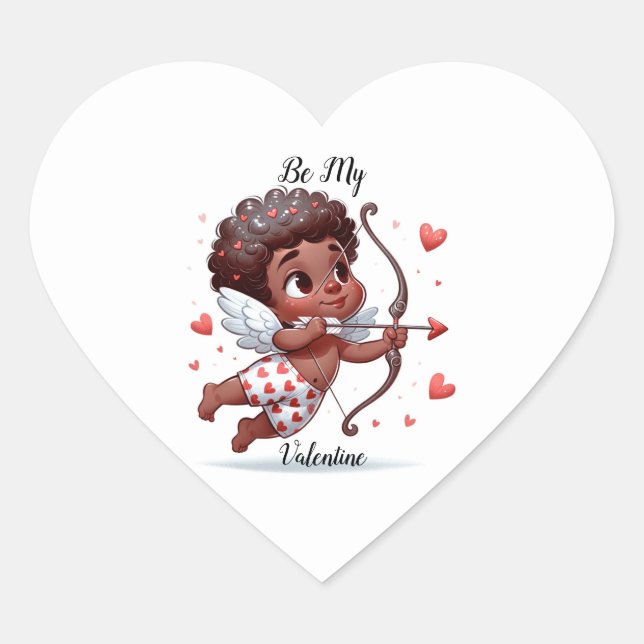Cupid Charm  Heart Sticker (Front)