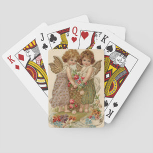 Cupid Cherub Angel Rose Forget-Me-Not Playing Cards