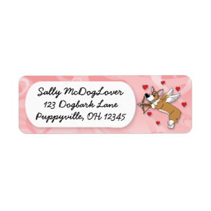 Cupid Corgi Return Address Label