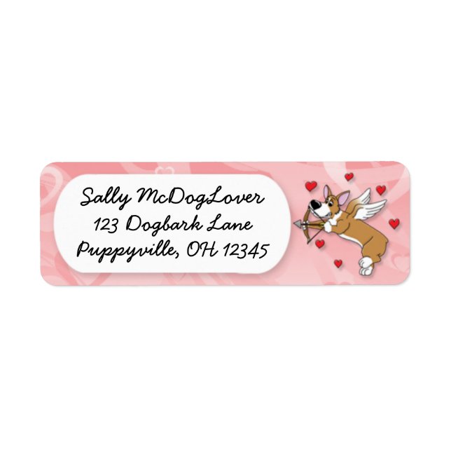 Cupid Corgi Return Address Label (Front)