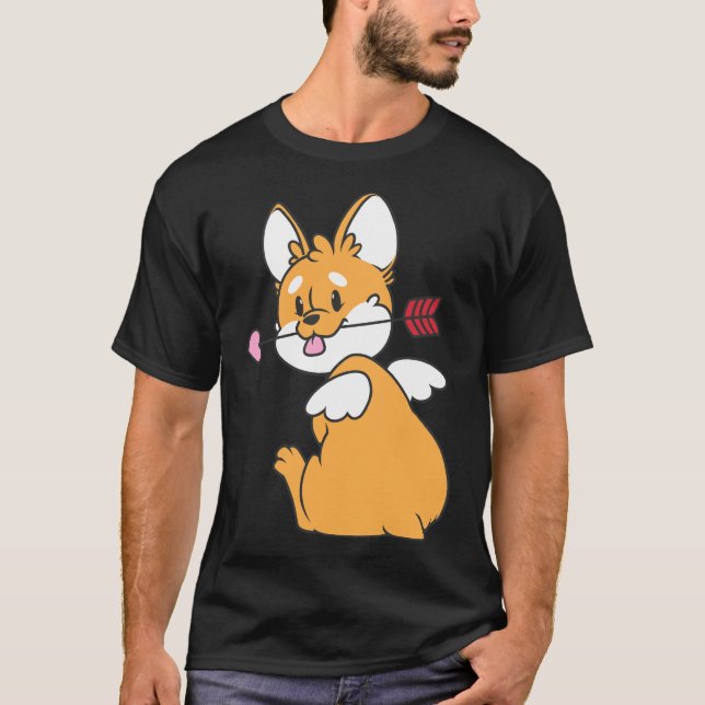Cupid Corgi T-Shirt (Front)