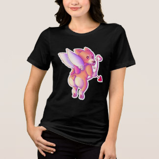 Cupid Corgi Tri-Blend Shirt
