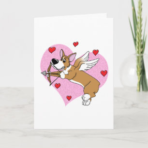 Cupid Corgi Valentine's Day Card