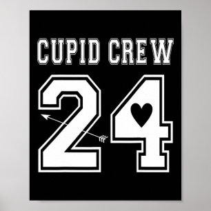Cupid Crew 2024 Valentines Day Sports Jersey Style Poster