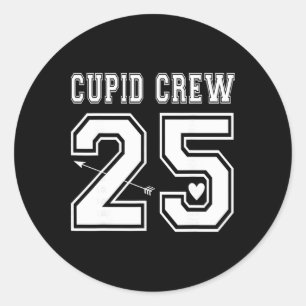 Cupid Crew 2025 Valentines Day Love Sports Jersey Classic Round Sticker