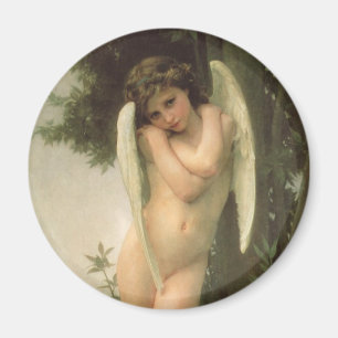 Cupid (Cupidon) Angel Portrait by Bouguereau Magnet