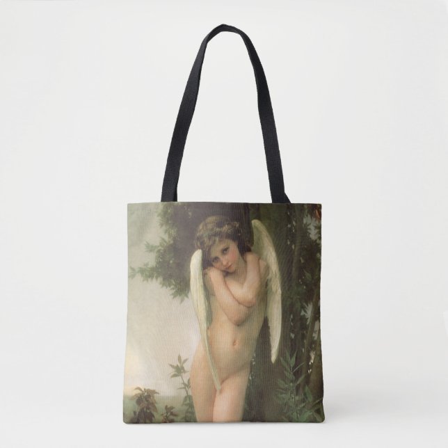 Cupid (Cupidon) Angel Portrait by Bouguereau Tote Bag (Front)