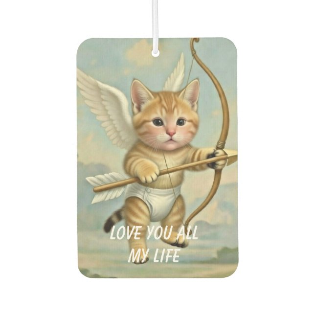 Cupid Cute Kitten Air Freshener (Front)
