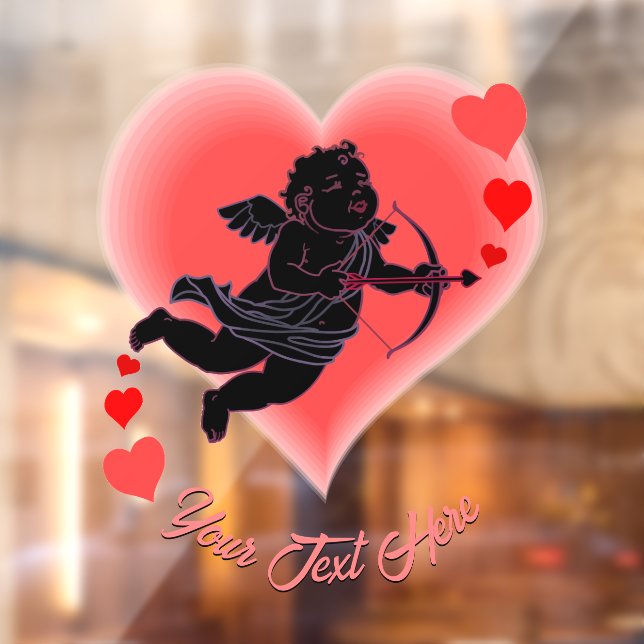 Cupid Decal Personalised Valentine's Window Cling (Sheet 2)