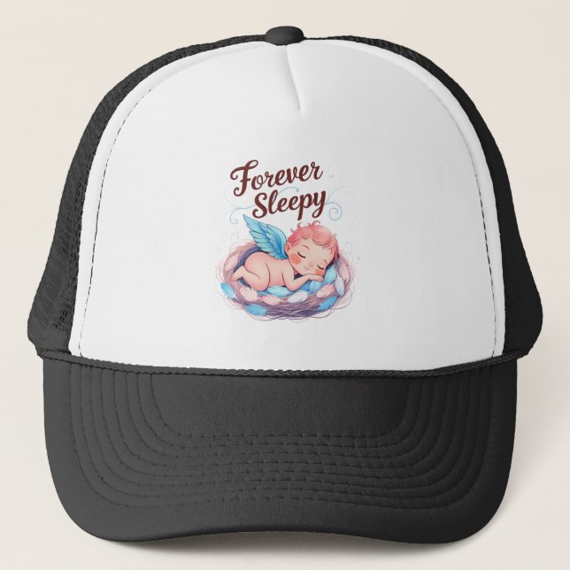 Cupid: Forever Sleepy Trucker Hat (Front)