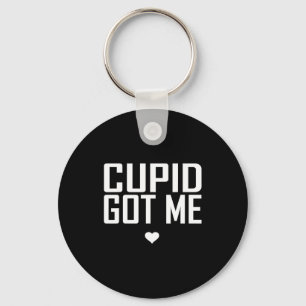 Cupid Got Me Cute Romance Cherub Valentine Gift Ou Key Ring