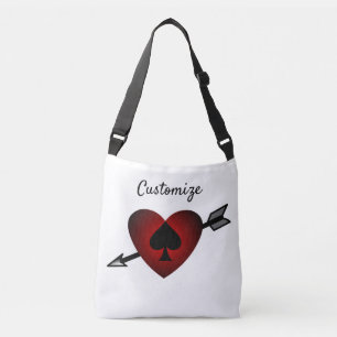 Cupid Heart Black Spade Thunder_Cove Crossbody Bag