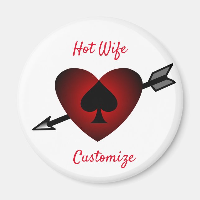 Cupid Heart Black Spade Thunder_Cove Magnet (Front)