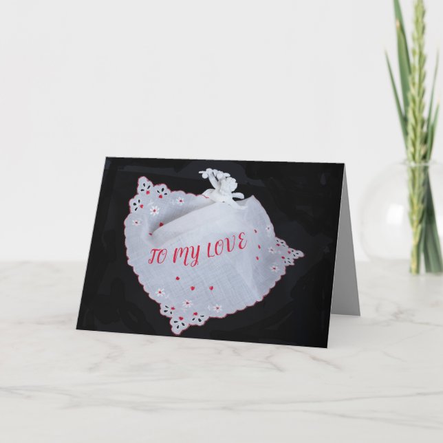 CUPID hearts my love on Valentine's Day card (Front)