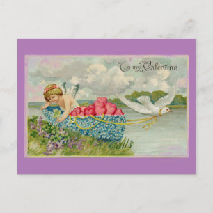 Cupid In A Boat Postcard