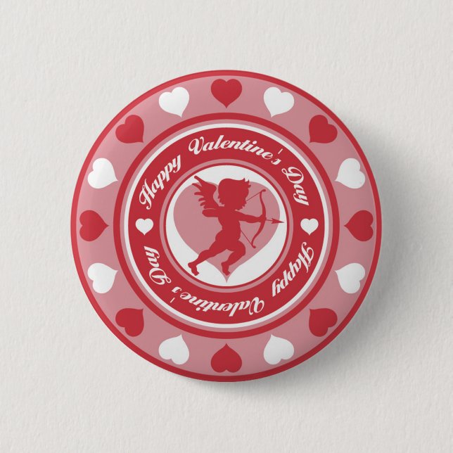 Cupid in the Round 6 Cm Round Badge (Front)