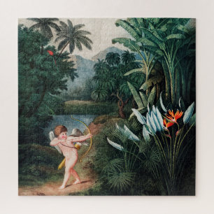 Cupid Inspiring Plants with Love Illustration Art Jigsaw Puzzle