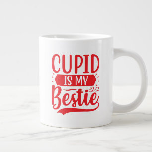 cupid is my bestie large coffee mug