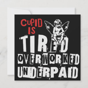 Cupid is Tired Holiday Card