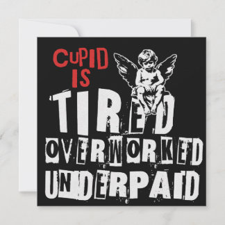 Cupid is Tired Holiday Card