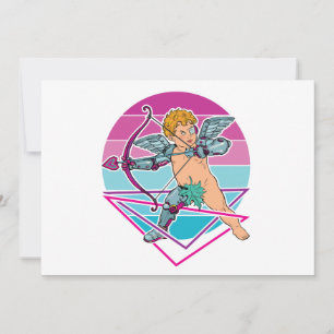 Cupid Japanese Cyberpunk Aesthetic Valentines Day Holiday Card