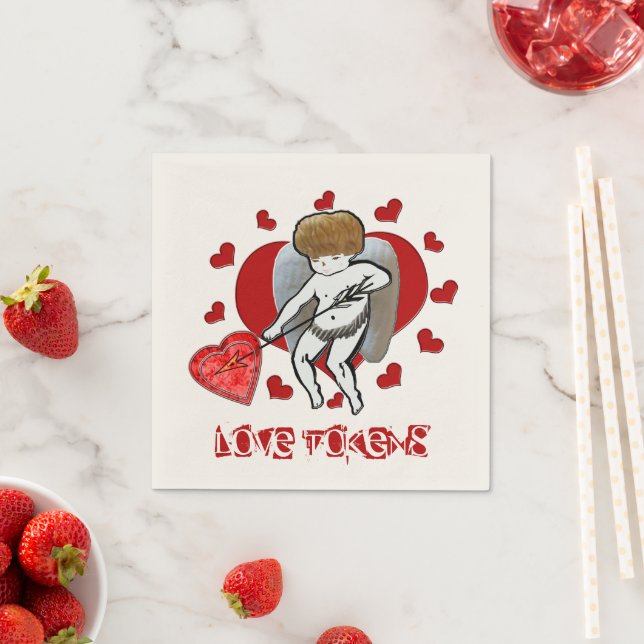 Cupid Love Tokens Napkin (Insitu)