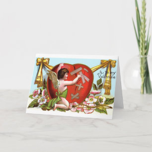 Cupid Mending Broken Heart Valentine's Day Card
